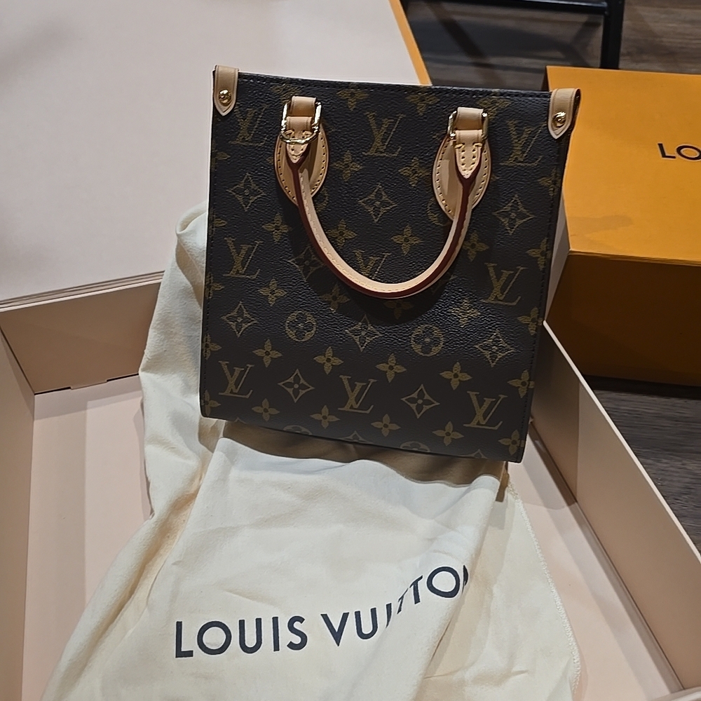 Louis Vuitton Classic Monogram Tote in Brown and Tan